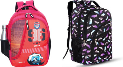 HouseOfCommon Comfortable Durable Backpack for Daily Commute of School College Office 30 L Backpack(Red, Black)