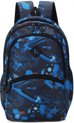 ZONAL Fashion New Flower Embroidered Artistic National Style Capacity Bag 12 L Backpack(Blue)