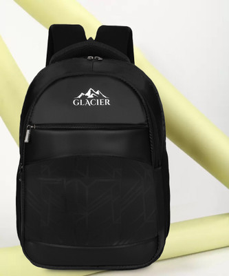 Glacier School Backpack, Polyester Water Resistance Backpack, for Boys and Girls 27 L Backpack(Black)