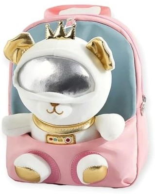 AGC Backpack For Kids, Backpack With Cartoon Space Bear Stuffed Soft Toy 5 L Backpack(Pink)