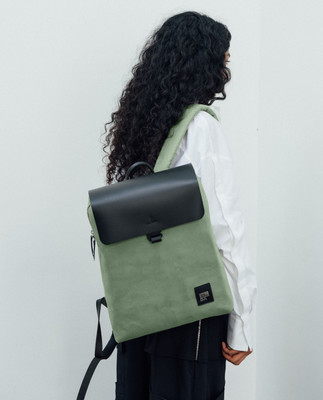 DailyObjects Odyssey Laptop Bag For 15 Inch | G Hook Closure | Adjustable Shoulder Straps 15 L Laptop Backpack(Green)