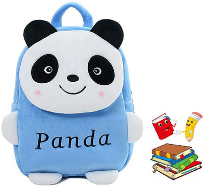 A Little Swag Soft Toy Bag Panda Plush Bag For Cute Kids 2-5 Years Plush Bag (Blue,4L) 4 L Backpack(Blue)