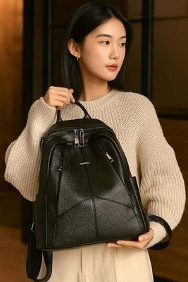 JAISOM 15L Medium Classic Backpack Purse For Women| Women College & Travel Bag (Black) 15 L Backpack(Black)