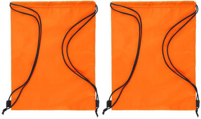 Tediline Washable Orange Taffeta Drawstring Bag 5 L Backpack(Orange)