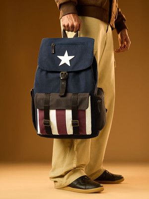 The Souled Store Captain America: Super Soldier 23 L Backpack(Blue)
