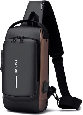 ZWEELAY Stylish Unisex Waterproof Anti-theft CrossBody Bag 6 L Backpack(Black)