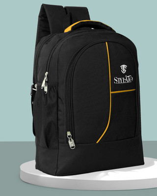 STYLATO Stylish Casual Backpack for Men & Women | Spacious, Durable & Daily Use 55 L Laptop Backpack(Black, Yellow)