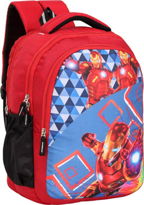 JUMRPAE Iron Man Cartoon Character Printed School Bag (NUR/LKG/UKG/1st/2nd Class)(BAG01) 25 L Backpack(Multicolor)
