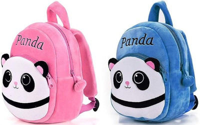 ryzen Combo panda 5 L Backpack(Pink, Blue)