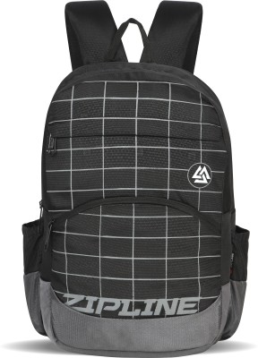ZIPLINE Big storage Casual laptop Bags for men and women with reflective Branding 36 L Laptop Backpack(Black, Grey)
