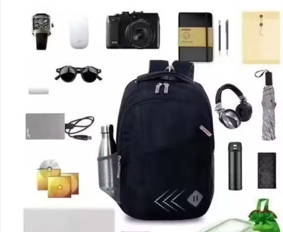 FLIXZONE Large 35 L Laptop Backpack Large Stylish Unisex laptop backpack with Rain cover 35 L Laptop Backpack(Black)