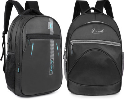 LEWYN Premium Quality Collage/Office Casual Bag Waterproof With Rain Cover 40 L Laptop Backpack(Black, Black)