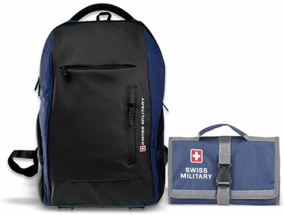 SWISS MILITARY with USB Charging Port & Storage Organizer Combo, 28 L | 28 L Backpack(Black)