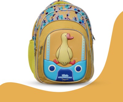 Little Munchkin Duck Animal cartoon print school backpack-waterproof and Durable 28 L Backpack(Yellow)