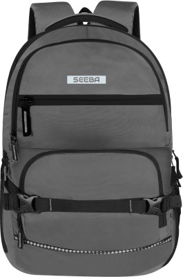 SEEBA Spacy 5 Zipper Unisex Laptop Backpack-Casual Bag-Office Bag With Rain Cover 35 L Laptop Backpack(Grey)