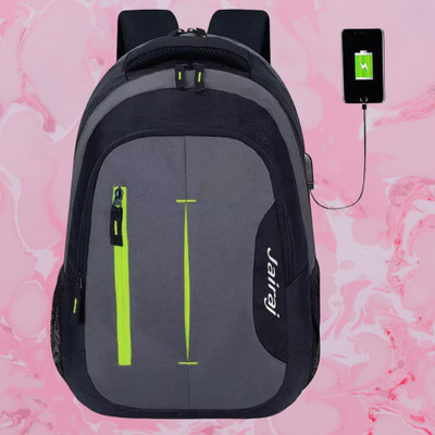 JairaJ backpack bag laptop bag school backpag(20*14) 38 L Laptop Backpack(Black, Grey)