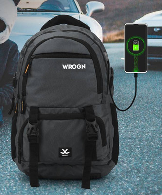WROGN ASHPER Unisex with USB Port and Rain Cover 40 L Laptop Backpack(Grey)