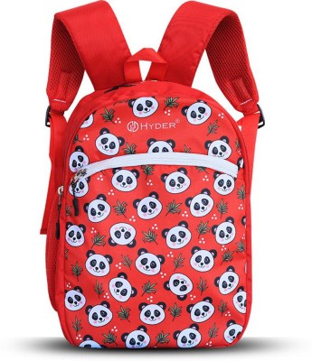 Hyder Kids Seamless Panda Cartoon Best Stylish Waterproof Lightweight School Bag 20 L Backpack(Red)