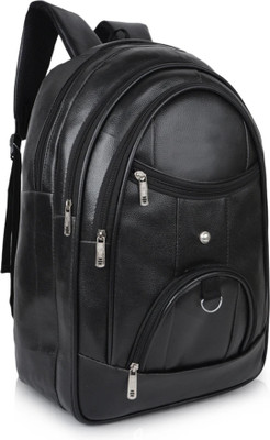 APEXIO COLLECTION Faux leather Laptop Backpack/Casual,College Travel For Men/Women Waterproof(35L) 35 L Backpack(Black)