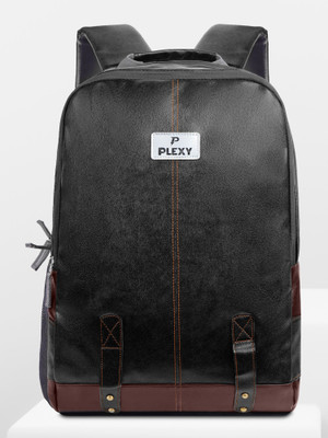 PLEXY Faux Leather Water Resistant Anti Theft 40 L Laptop Backpack(Black)