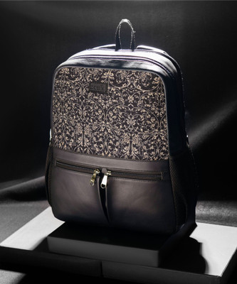 ZOUK Lattice Lace Office Backpack 16.5 L Laptop Backpack(Black)