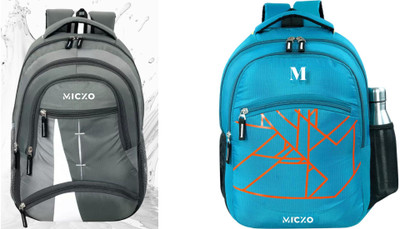 MICXO Comfortable Durable Backpack for Daily Commute of School College Office 30 L Backpack(Grey, Green)