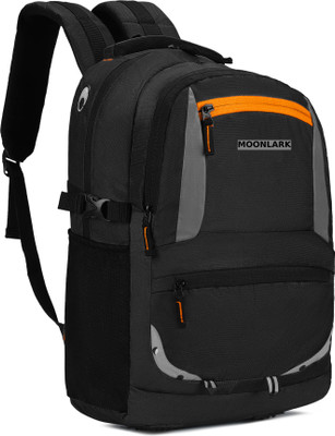 MOONLARK College Backpack for Men Office and Travel Use Water-Resistant with Rain Cover 40 L Laptop Backpack(Black)