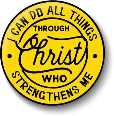 PEACOCKRIDE Jesus I Through Christ I Jesus Christ I Bible Quote I Fridge Magnet Fridge Magnet Pack of 1