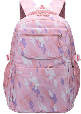 Tinytot Collage,Traval backpack 2nd standard onward Waterproof School Bag(Pink, 30 L)