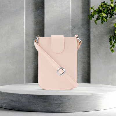 Fastrack Solid Casual Powder Pink Sling Bag Sling Bag(Pink, 0.396 L)
