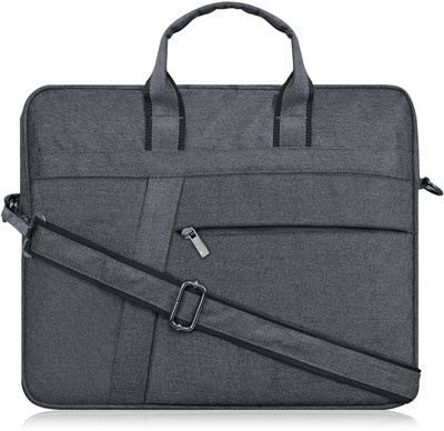 HVH WORLD Grey Color Linen 10L Office Laptop Bag For Men & Women HV-BG20 Waterproof Messenger Bag(Grey, 10 L)