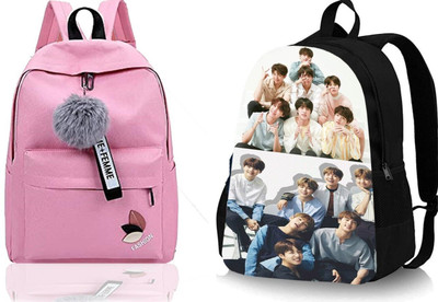 Shishtha B_@ PINK_ FSN_^^ 1 & DGTL-031_@@_1PC_xy Laptop Bag(Pink, Black)