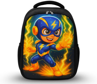 MOSU Thunder Strike Lightning Kids Backpack Waterproof School Bag(Black, 26 L)