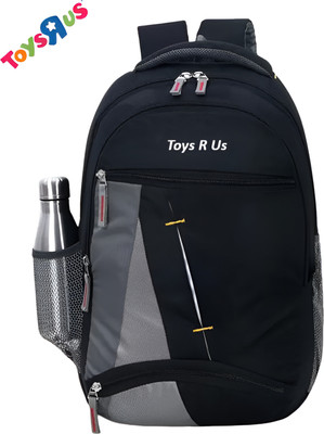 Toys R Us Suitable for Class 3rd to 9th+ School/College/Office/Business Use Unisex Waterproof Backpack(Black, 30 L)