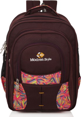 MODREN STYLE school bag for boys and Girls class 6th to 12 Waterproof School Bag(Maroon, 35 L)