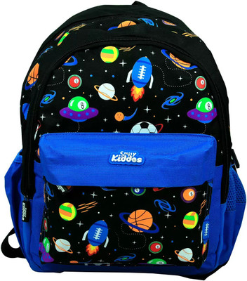 smily kiddos Fancy Junior Backpack Backpack(Black, 20 L)