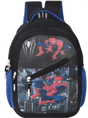 peter india Best Pre School Bag Spider Characters Boys/Girls (5-9 Years) Multicolor Bags 25 L Backpack(Black)