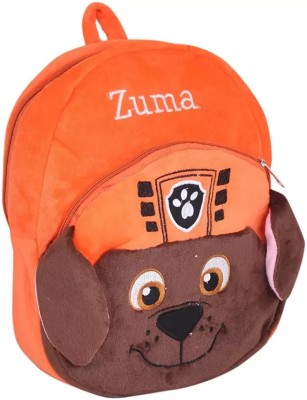 HappyChild Zuma Toddler Bag Plush Animal Cartoon Mini Bag for Baby Girl Boy 2-6 Years 10 L Backpack(Orange, Brown)