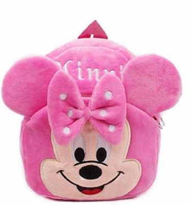 RADHEY Kids School Bag Minnie Soft Plush Backpack Plush Bag (Pink, 10 L) School Bag(Pink, 16 L)