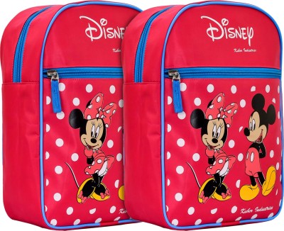 DISNEY Mickey & Minnie Print Kids Backpack Bag for School,Casual,Picnics Packof 2(Pink) Waterproof Backpack(Pink, 10 L)