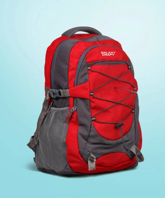 Galaxy Craft Medium 30L Laptop Backpack Unisex College, School, Office, Travel Bag Waterproof Backpack(Red, 30 L)