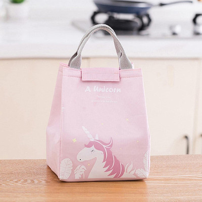 KEETLY Thick Thermal Insulated Cooler Lunch Bag Large Capacity Portable Cartoon Lunch Bag(Pink, 5 L)