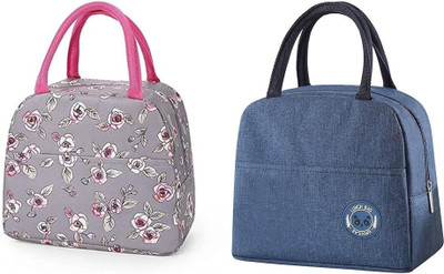 Kardiff Insulated Lunch Bags with Aluminum Lining Messenger Bag(Blue, Grey, 15 L)