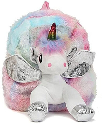 Khatushyam Magical Unicorn Plush Backpack School Bag(Multicolor, 13 L)