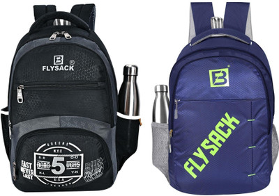 FLYSACK NS-FS008_Black & FS027_NAVY BLUE Laptop Bag(Black, Blue)