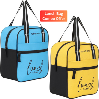 ONEGO Durable Tiffin Bags Combo of 2 | Insulated & Stylish Lunch Bags for Office Waterproof Lunch Bag(Blue, Yellow, 10 L)