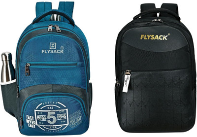 FLYSACK NS-FS008_Blue & FS026_BLACK 2 Laptop Bag(Blue, Black)