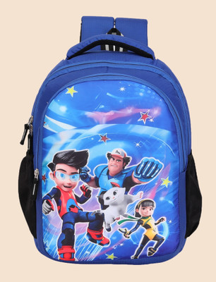 JUMRPAE New Polyester Ejen Ali Character Printed Backpack (NUR/LKG/UKG/1st/2nd Class) Waterproof School Bag(Blue, 25 L)