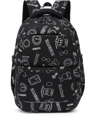 Tinytot SB179_01 School Collage Travel Casual Formal Laptop Backpack Waterproof School Bag(Black, 30 L)