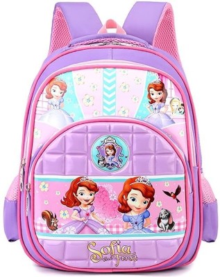 Ravso Fancy Cute Kids 3D Cartoon Printed Western Hard Eggshell Styled School Bag Waterproof Backpack(Purple, 25 L)